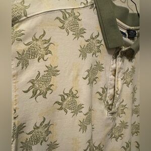 Vintage Puritan Pineapple Print Polo Shirt